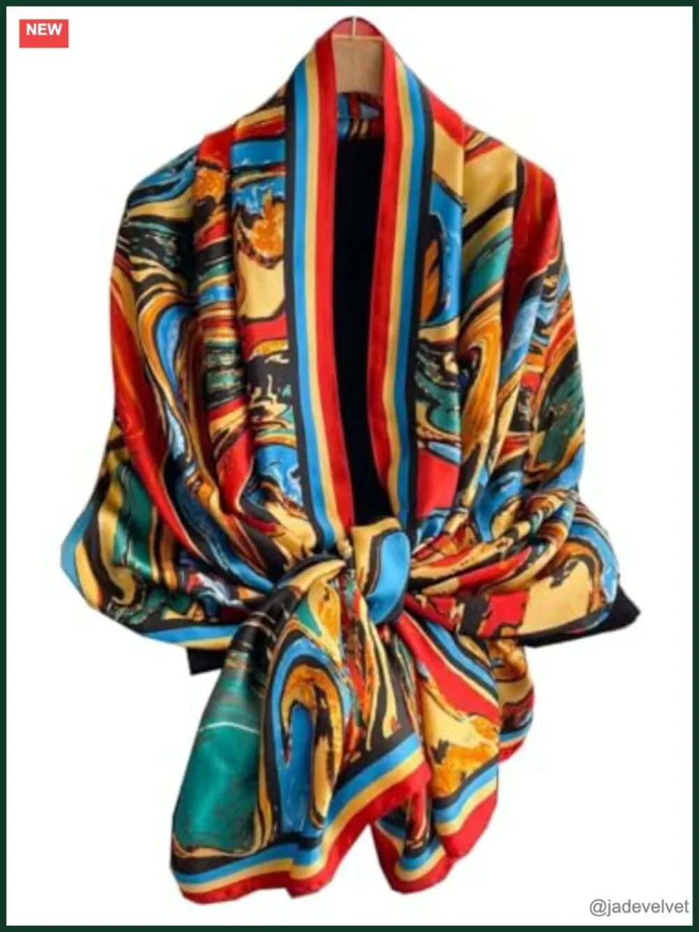 Oversized Lightweight Silk Feel Satin Scarf Shawl Wrap
